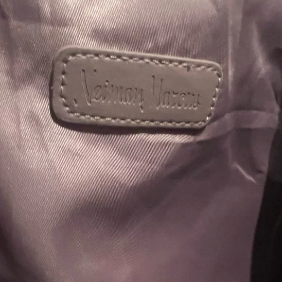 Neiman Marcus Plum Leather Tote with Matching Pouch - Picture 3 of 3